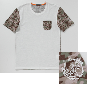 カモフラブロックＴシャツ