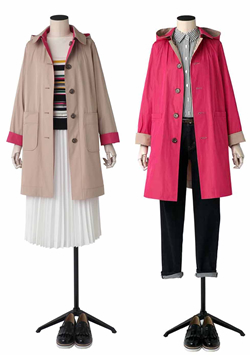 マッキントッシュ フィロソフィー リバーシブルステンカラーコート(取外し可能フード付き)