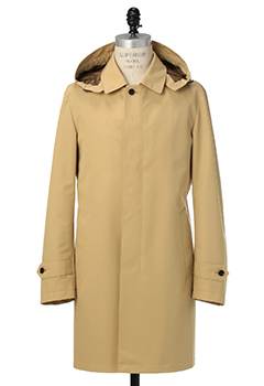 バルカラーハーフレングスコート 比翼仕立て