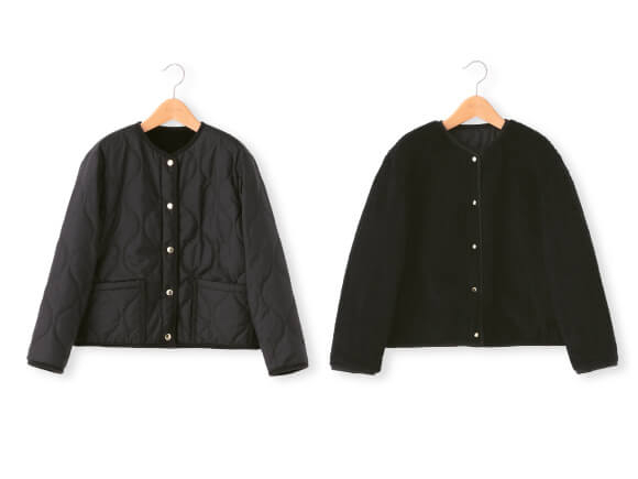 MACKINTOSH PHILOSOPHY ウィメンズ ショートジャケット ブラックキルト✕ブラックボア