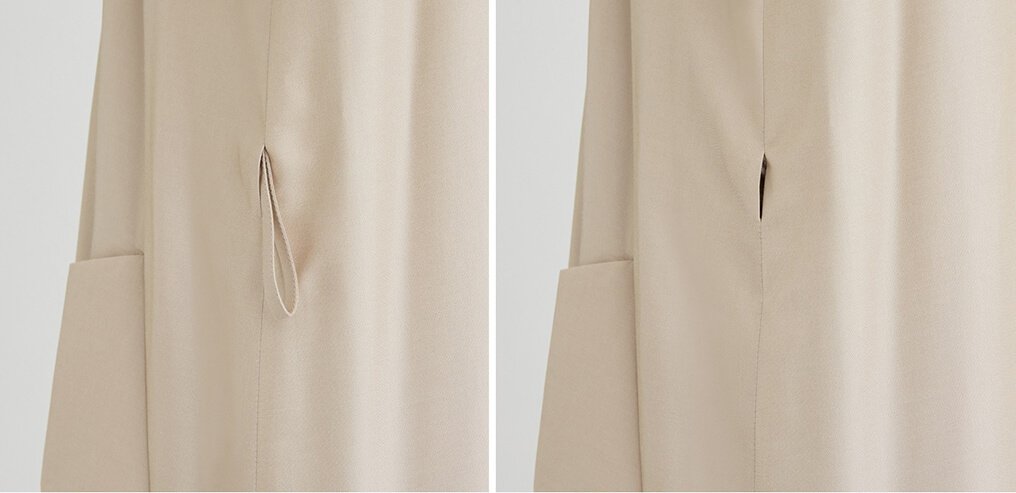 ベルトループを内側に収納できる仕様(ウィメンズ)